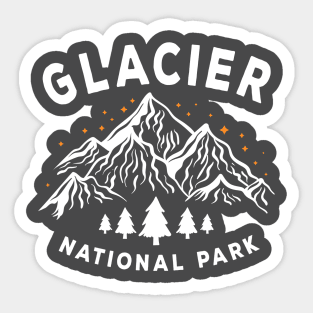 glacier national park mountains Sticker